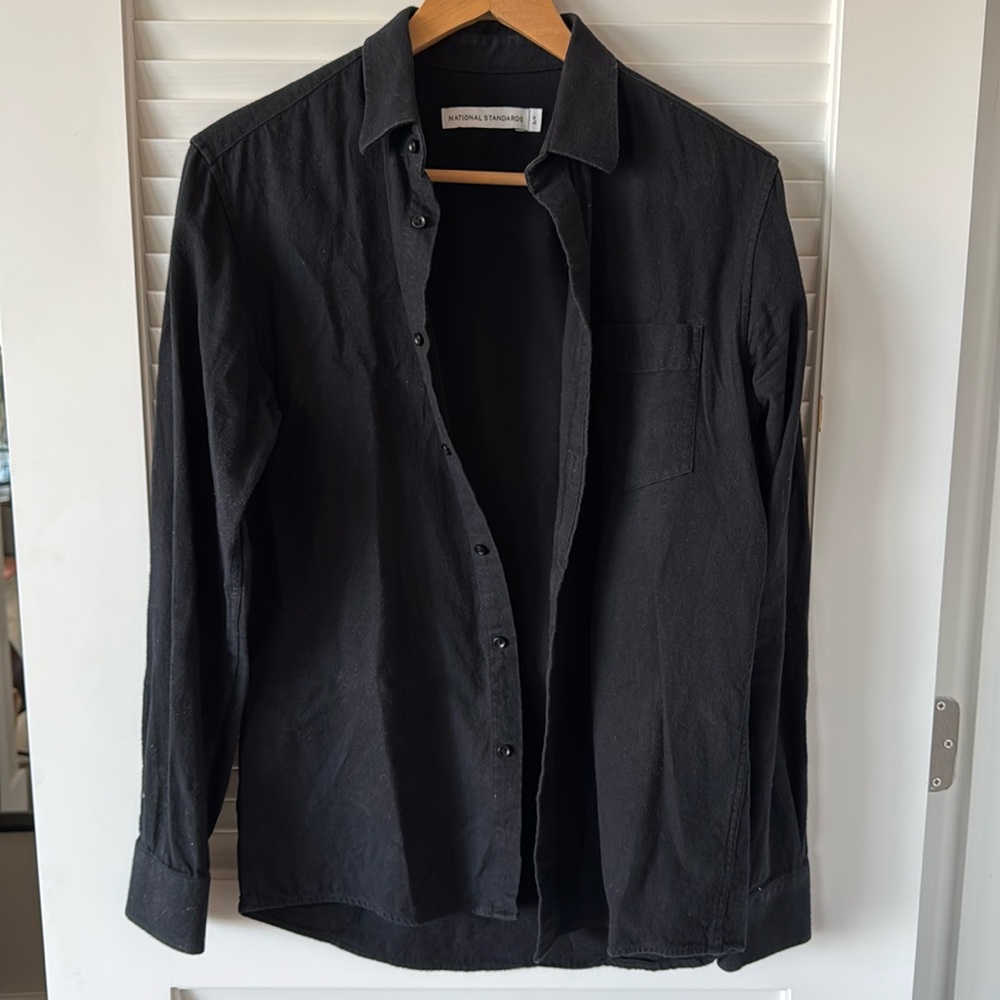 National Standards Black Button Up